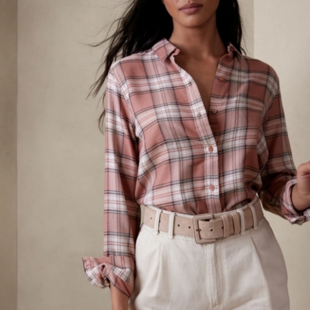 NWT Banana Republic Boyfriend Flannel Shirt
